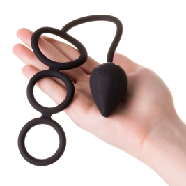 Эрекционные кольца с анальной пробкой Erotist Drop